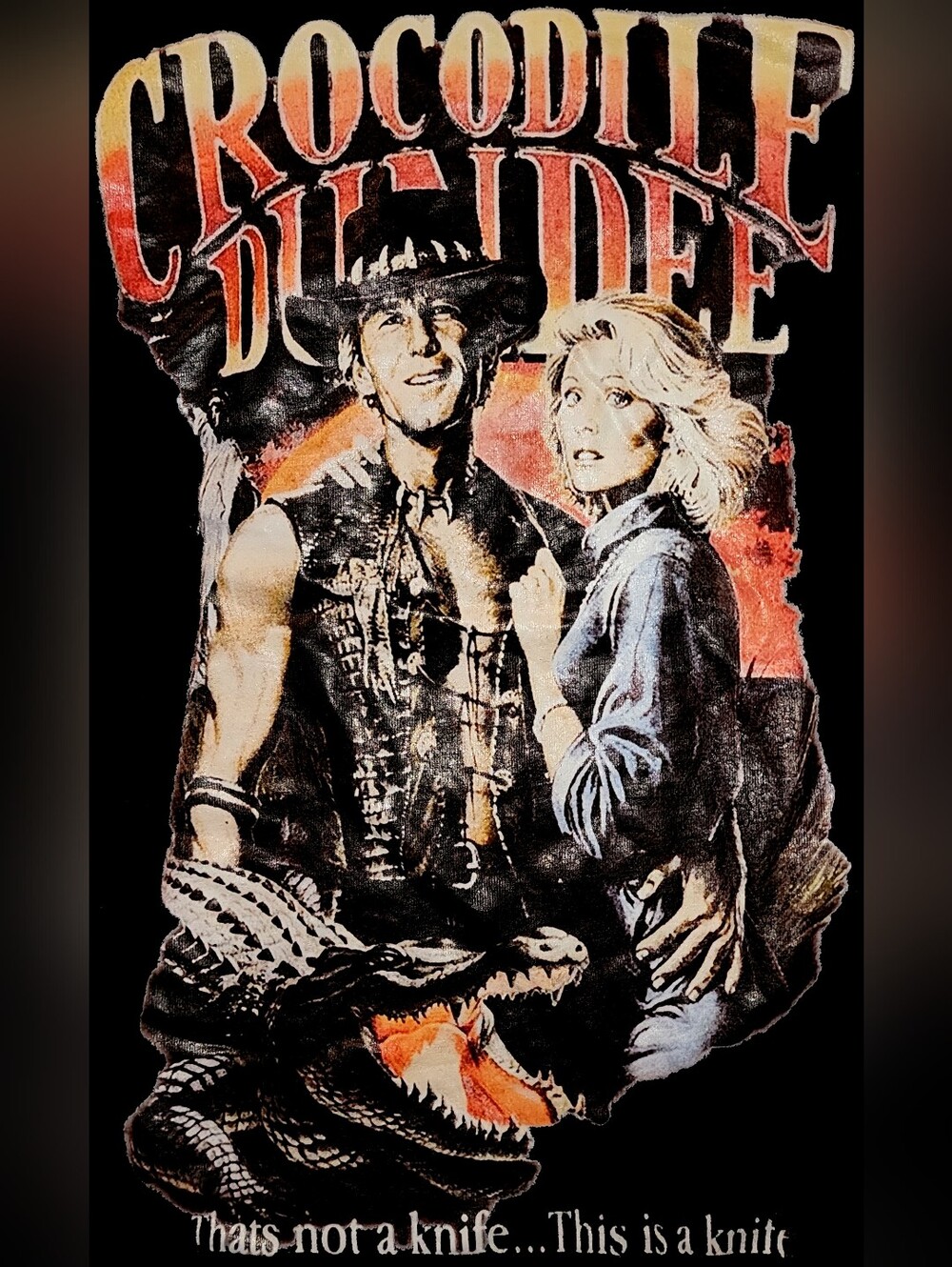 Crocodile Dundee Graphic Tee - Black